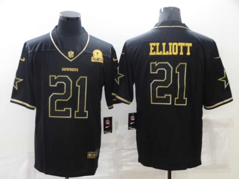 Men Dallas cowboys 21 Elliott Black throwback Nike NFL Jerseys